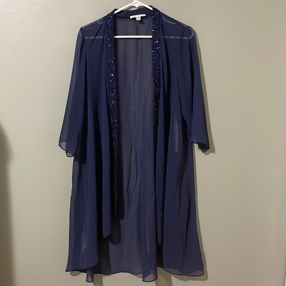 OLEG Cassini Tank and Kimono Set Navy size 16w - Picture 10 of 14